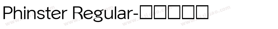 Phinster Regular字体转换